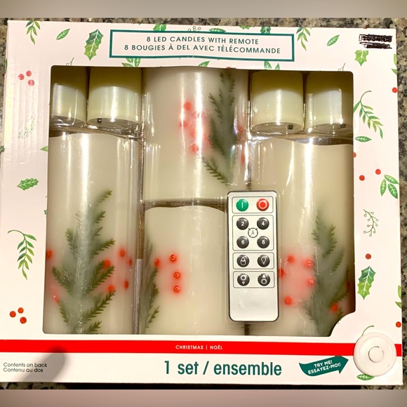 Other - Christmas LED candles with remote - 8 piece (New)